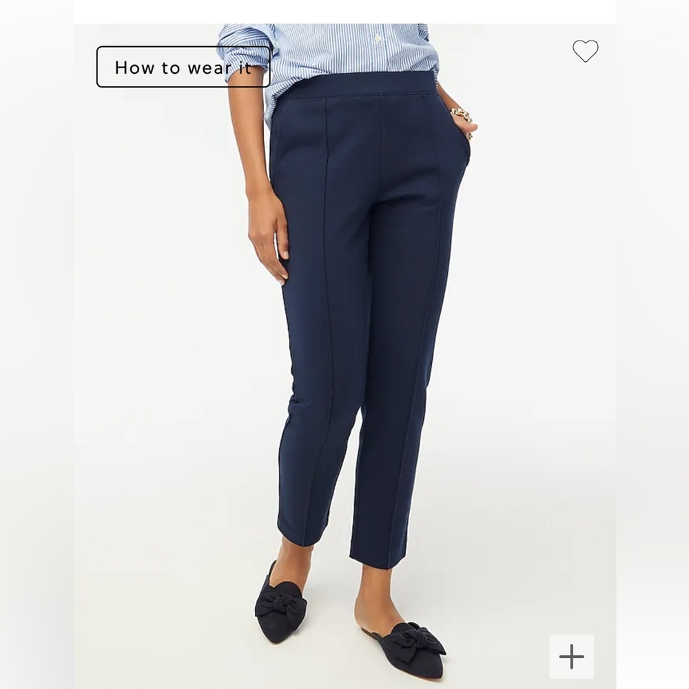 J.Crew pintuck sweatpant in navy
